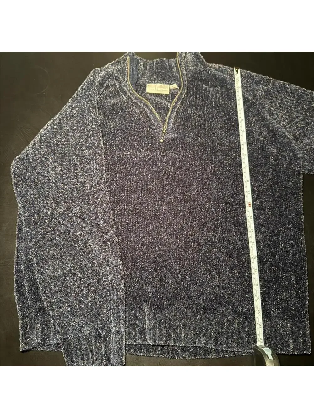 Croft & Barrow Women's Navy and Blue Jumper